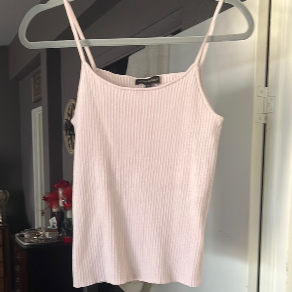Banana Republic Pink Ribbed Camisole Tank Top thick
